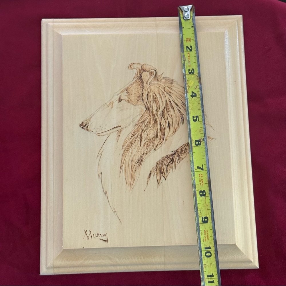 Wooden Collie Art Plaque by Murray - Picture 8 of 8